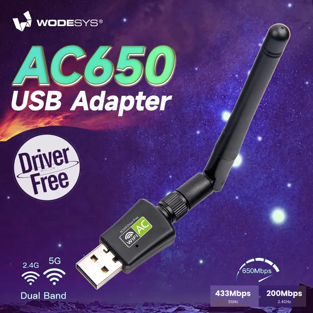 WODESYS 650M USB ̺   , ׳   ī, RTL8811CU USB , 2.4G, 5Ghz, 802.11AC